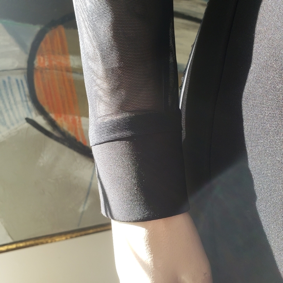 Joseph Ribkoff | Mesh and Sequin Geometric Dress - Picture 9 of 10